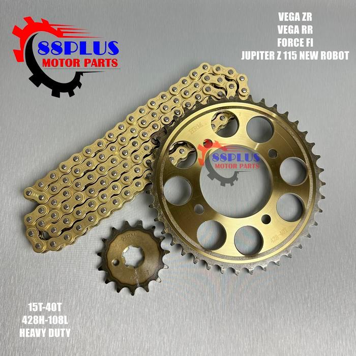 GEAR GIR SET PAKET VEGA ZR JUPITER Z 115 NEW ROBOT VEGA RR FORCE FI Gold Motor - All tipe