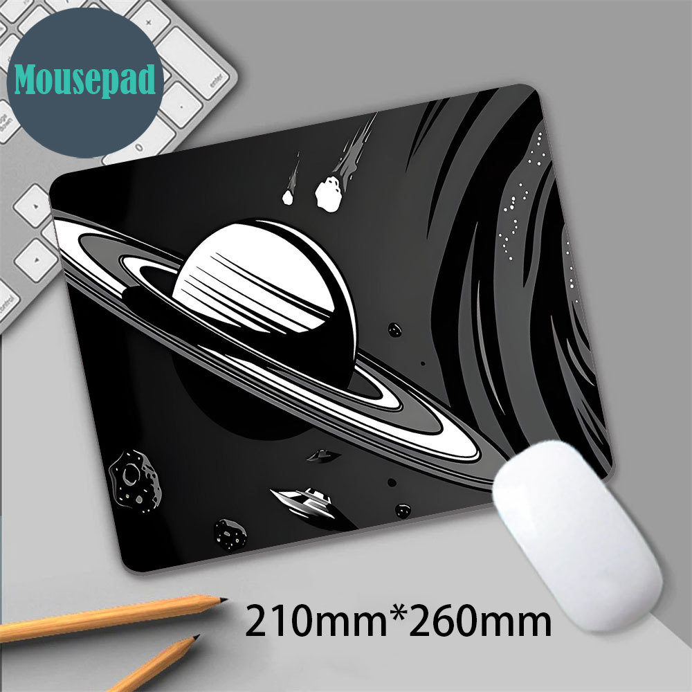 Alas Mouse Astronot Luar Angkasa & Lucu Beruang Stroberi Mawar, Alas Meja Gaming Besar dengan Desain