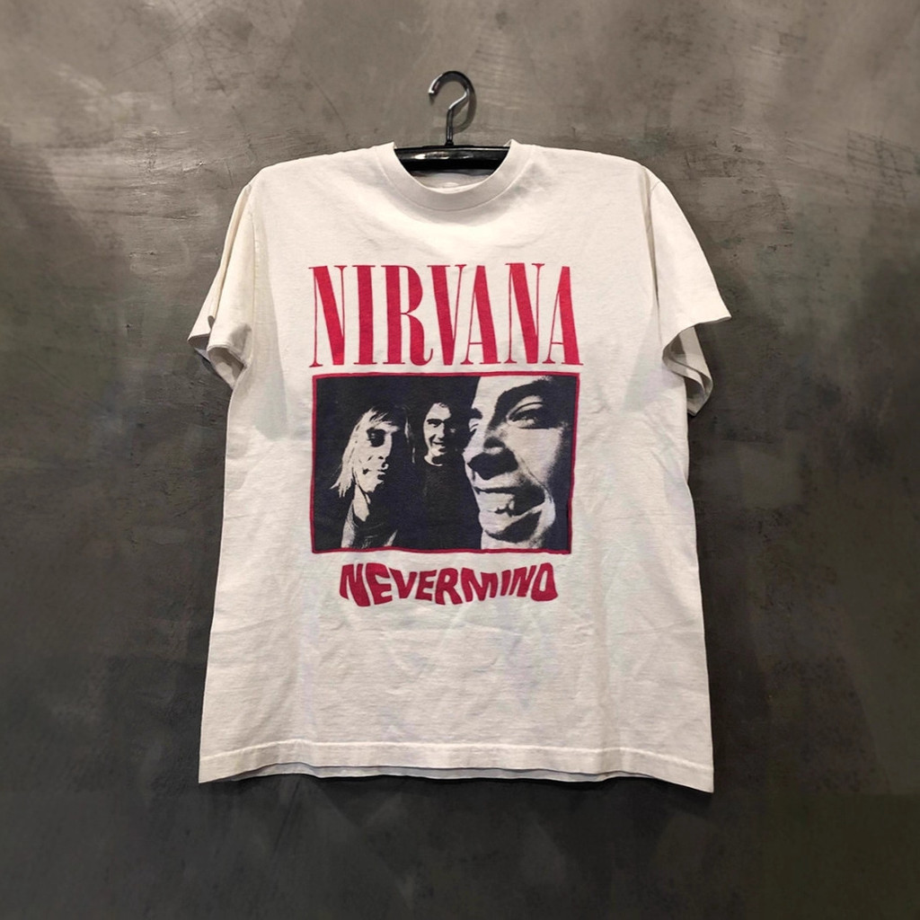 ICEXX Kaos Band Rock NIRVANA Kaos Pria Terbaru | Kaos Cotton Combed 24s Putih
