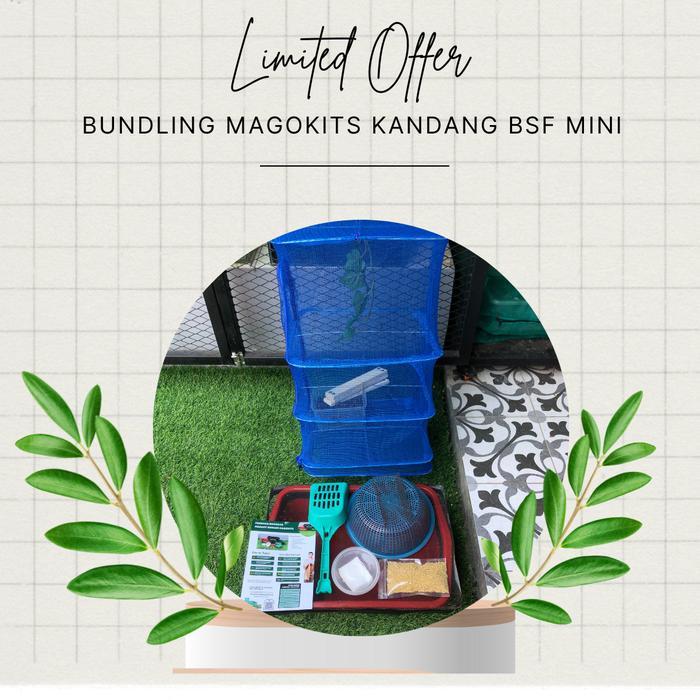 MUMPUNG PROMO Magokits Bundling Magokits dan Kandang Mini BSF Paket Lengkap Budidaya Maggot & Lalat 