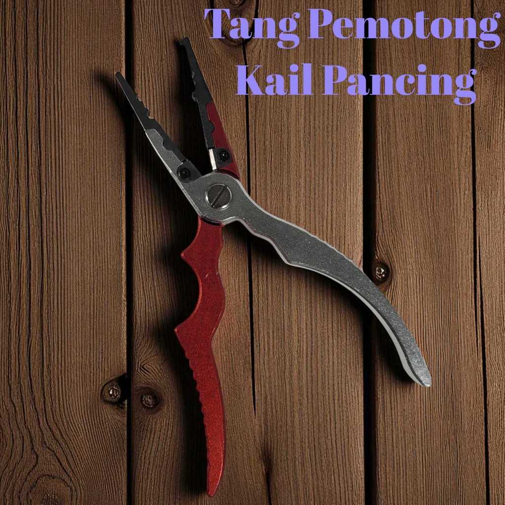 Tang Pemotong Kail Pancing Aluminium Fishing Pliers Hook Remover, Tang Pancing Multifungsi Ringan Ku