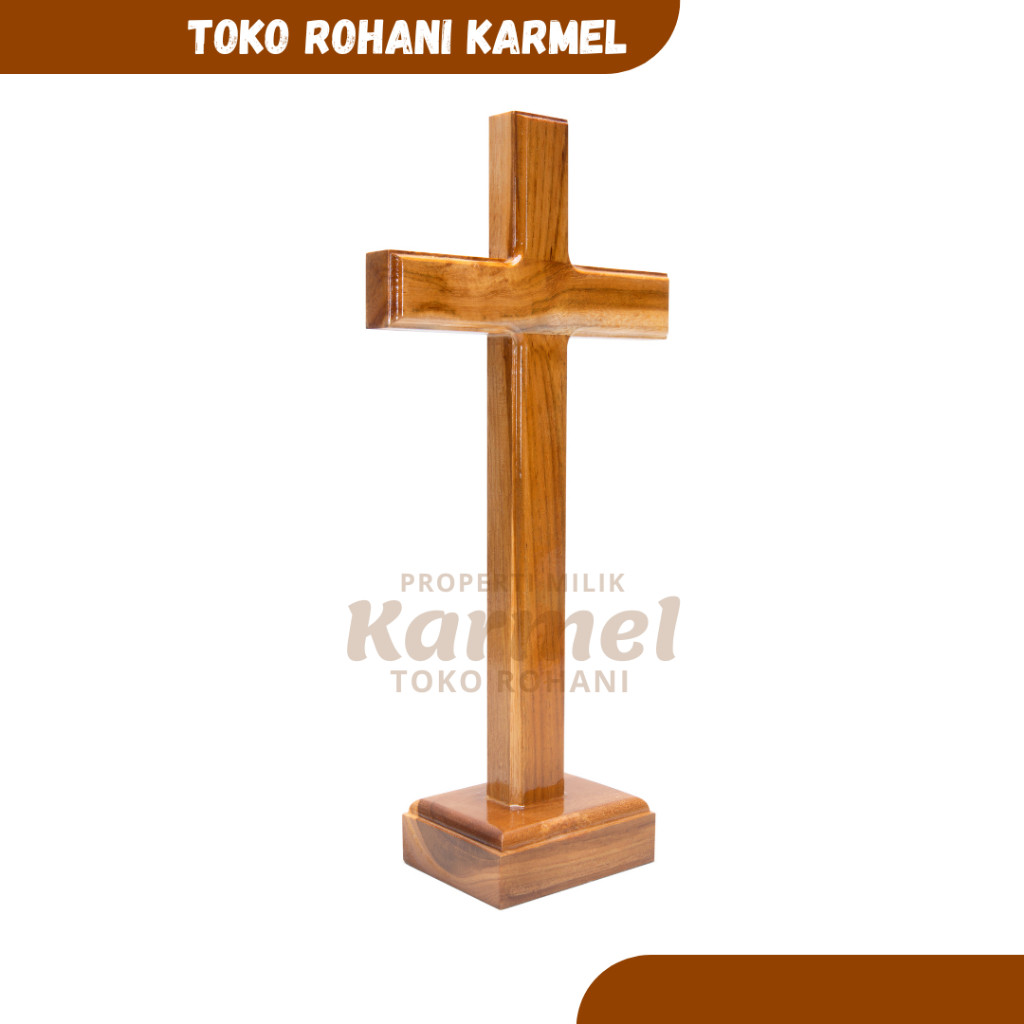 PROMO SALIB DUDUK KRISTEN / SALIB KRISTEN PROTESTAN / PAJANGAN SALIB KRISTEN / SALIB KAYU POLOS bisa