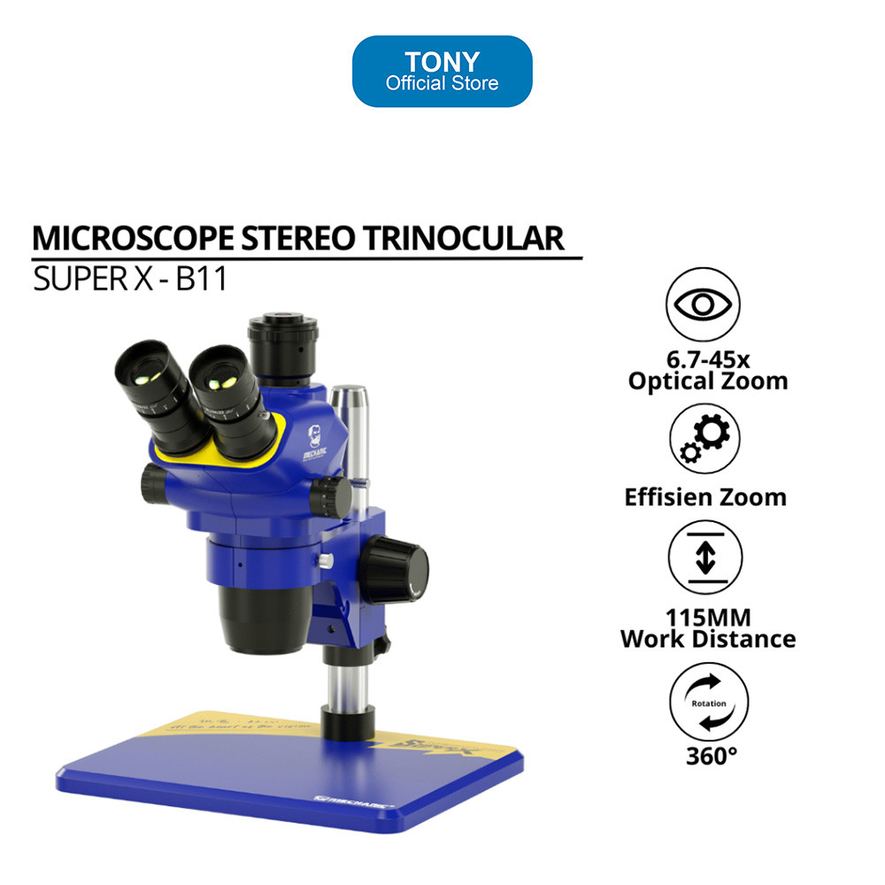 Mikroskop MECHANIC Super X-B11 - Professional Stereo Trinocular - MECH X-B11