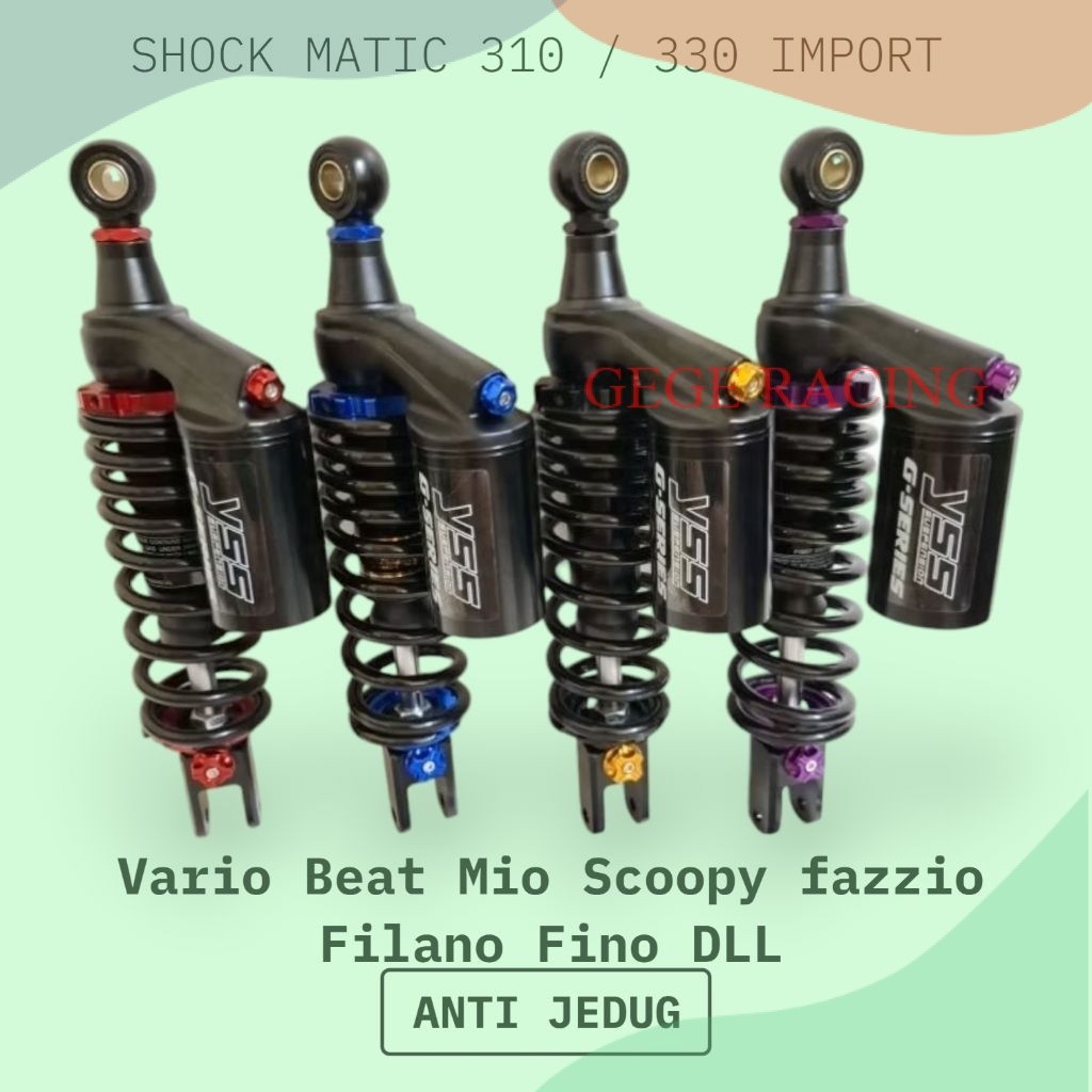 GR- SHOCK SHOCKBREAKER COPY YSS MODEL G-PLUS SERIES  SINGLE TABUNG ATAS UK 310MM & 330MM UNIVERSAL M