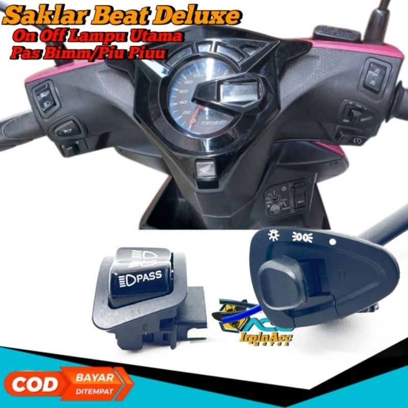 Saklar Lampu Utama Beat Deluxe Beat Street On Off Lampu Utama Plus Pas Bim  Beat 2020 2021 2022 2023