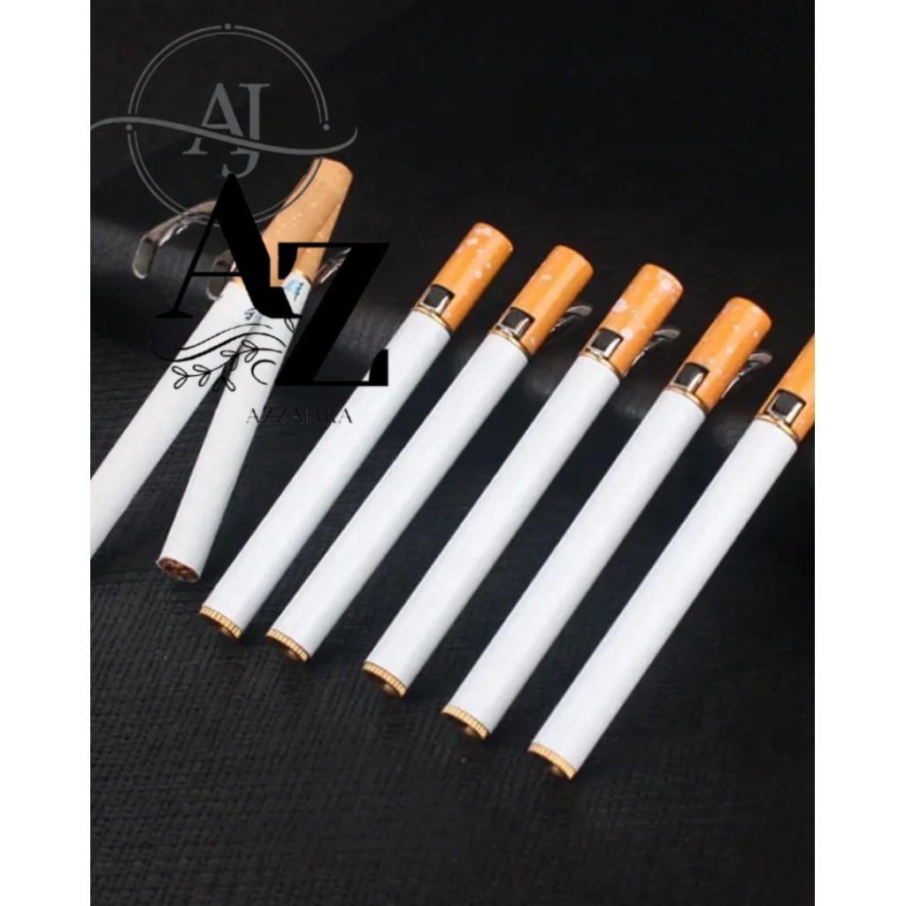 mancis Gas Isi Ulang Desain Rokok - Model Kotak, Desain Unik, Mudah Dibawa
