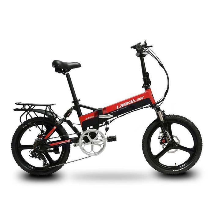 PROMO BIG SALE Digap Sepeda Listrik Lipat Folding Bike Elite Version 48V 10.4Ah - G550 - Hitam Merah
