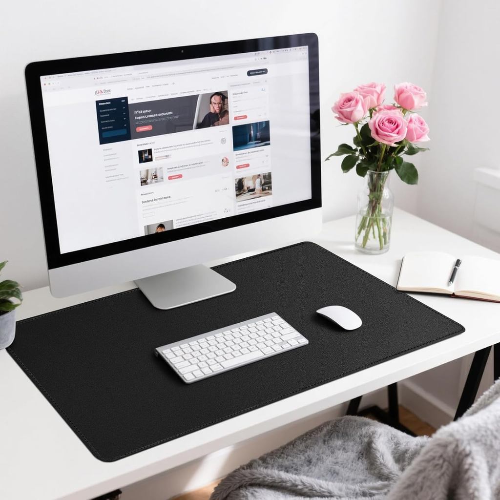 XXL Mouse Pad  ,Office Desk Pad , Desk Mat, Non-Slip Leather Desk Blotter, Computer Mouse Mat for Of