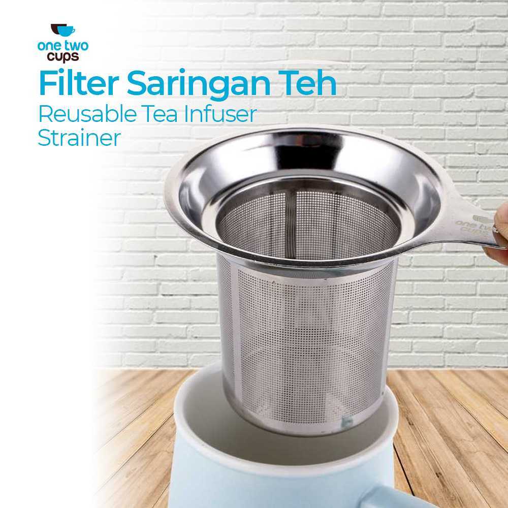One Two Cups Saringan Teh Kopi Premium Reusable Tea Infuser Stainless Steel - WLC367