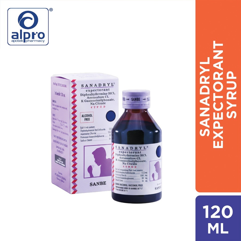 Sanadryl Expectorant Syrup 120 ML