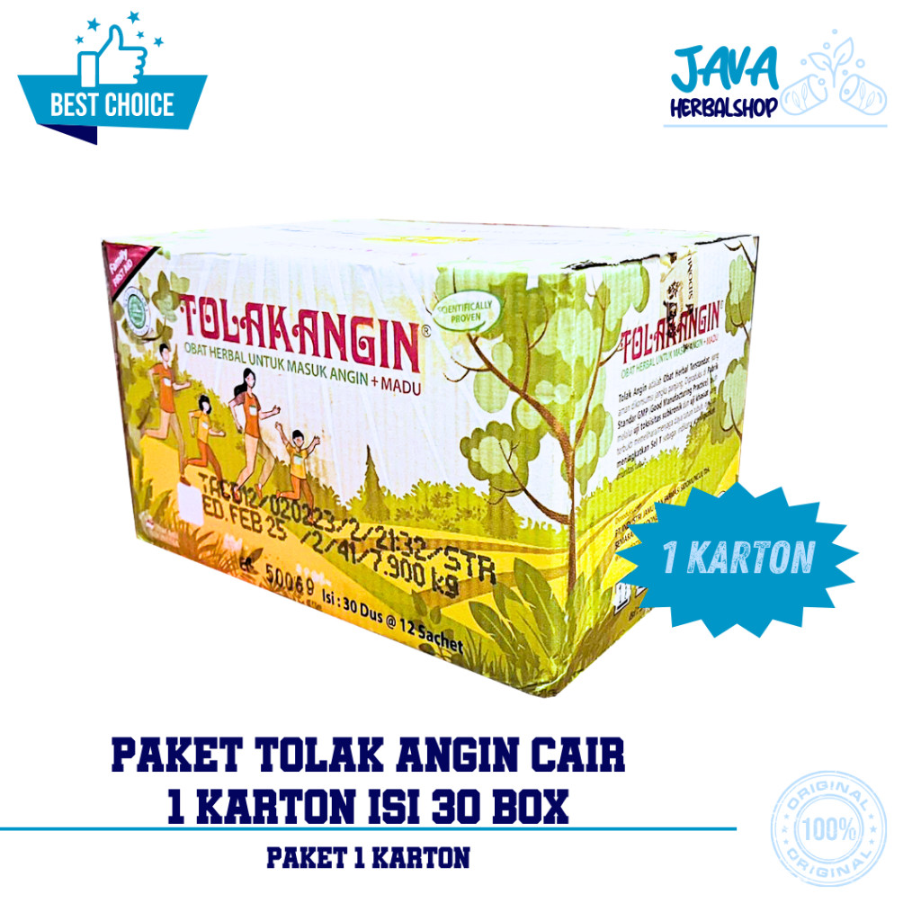 PAKET TOLAK ANGIN CAIR SIDO MUNCUL KUNING @12 SACHET - 1 KARTON ISI 30 DUS