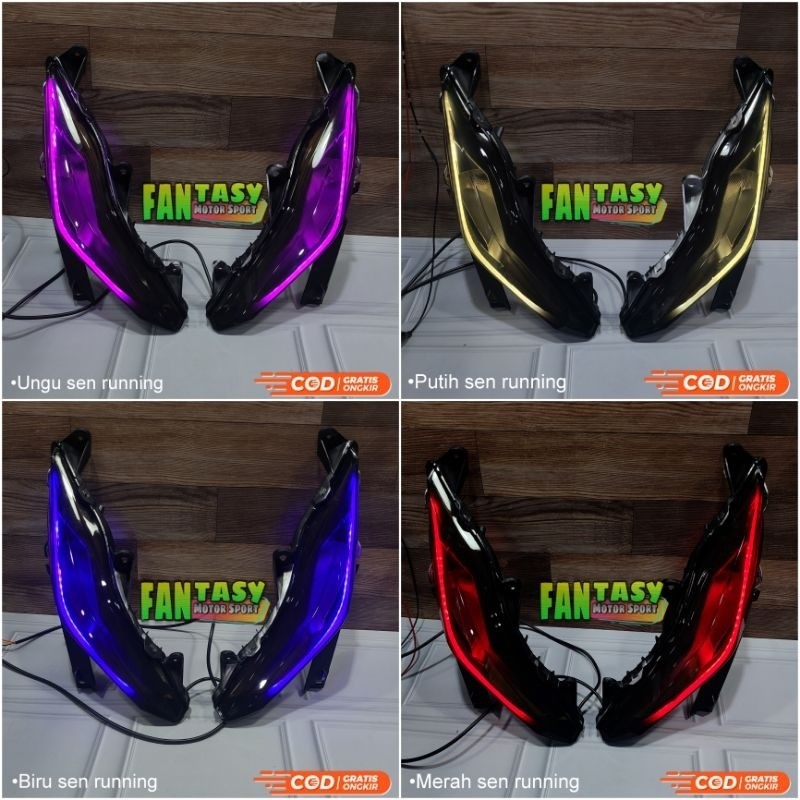 Garasi Biled Lampu Alis Beat Fi Esp 2016 2019 Fullset Mika Smoke Custom Tanpa Lampu