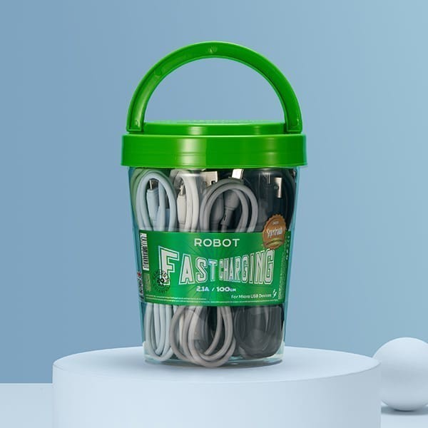 Kabel Data Tipe C / Type C USB ROBOT RBC100S 1 Toples 1m (1 Toples isi 20pcs) Beli 10Pcs Free Toples