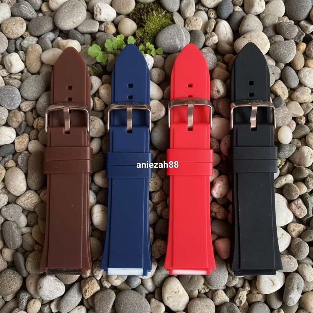 STRAP TALI JAM TANGAN GUESS W0247G3 W0040G3 W1049G2 STRAP RUBBER SILIKON 22MM PREMIUM