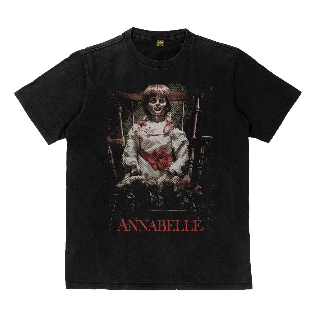 (COD) Kaos Annabelle Movie Poster Slasher Horror Film Kaos Tebal T Shirt Contton Flexinc 16s Heavywe