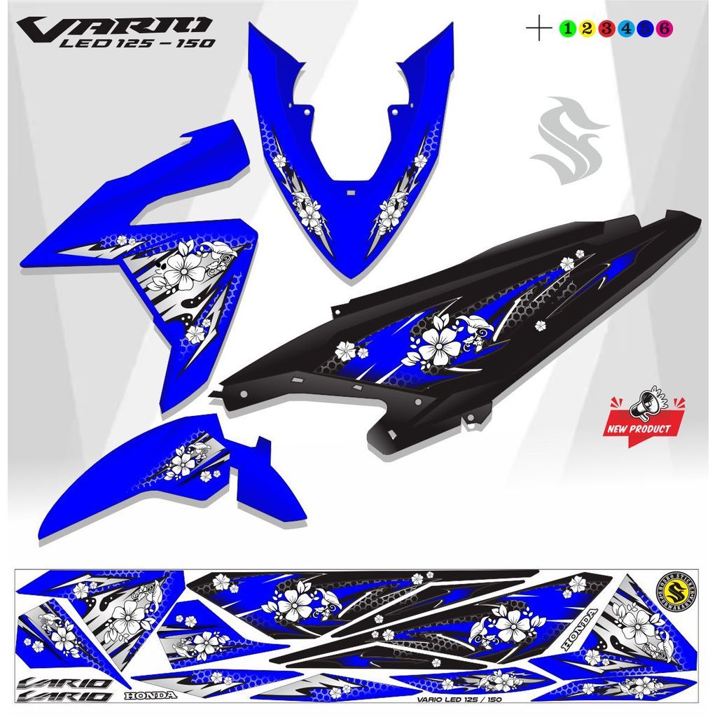 STRIPING VARIASI VARIO LED OLD 125 DAN 150 STICKER VARIO VARIASI