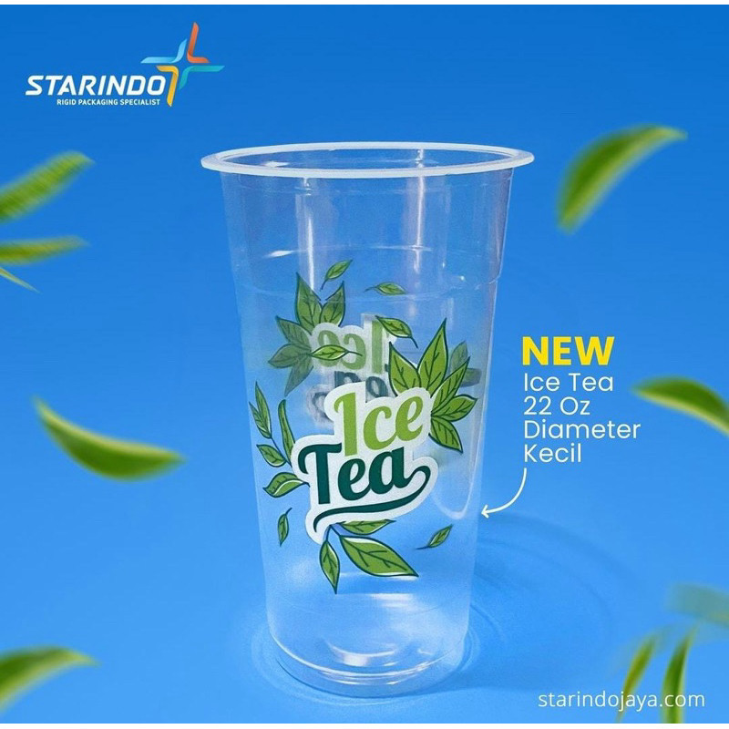1SMG cup 22 oz ice tea starindo cup of tea gelas es teh jumbo motif teh bisa seal