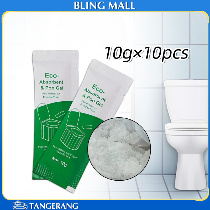 10g×10PCS Serbuk Ajaib Poo Gel, Serbuk Toilet Darurat, Mengubah Cairan Urine Cocok Untuk Perawatan M