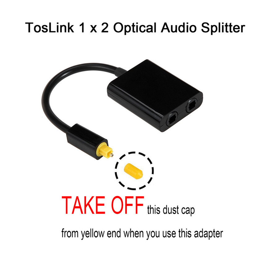 EMK SPDIF/Toslink Digital Optical Audio Toslink Splitter Cable SPDIF Optical Splitter Adapter