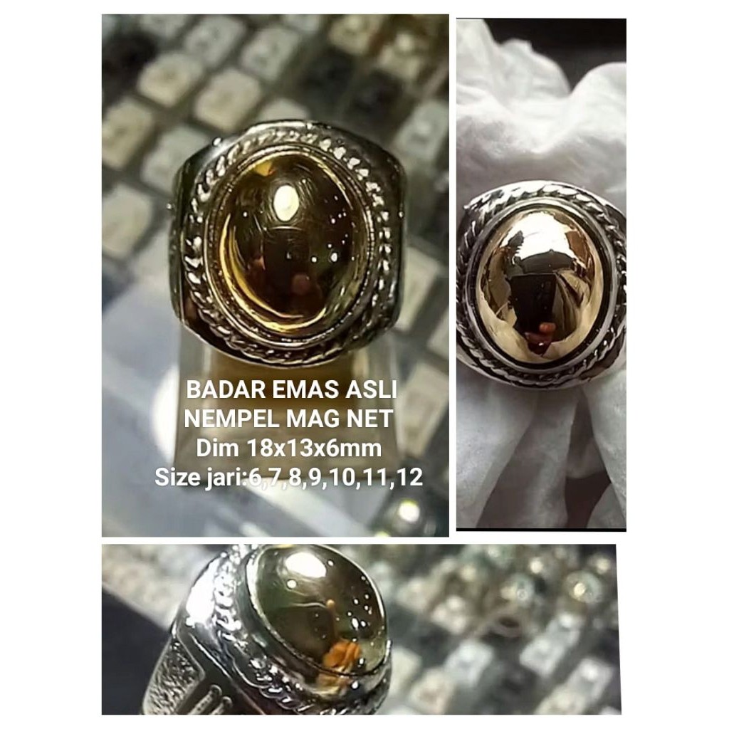 CINCIN BATU BADAR EMAS ASLI NATURAL 01