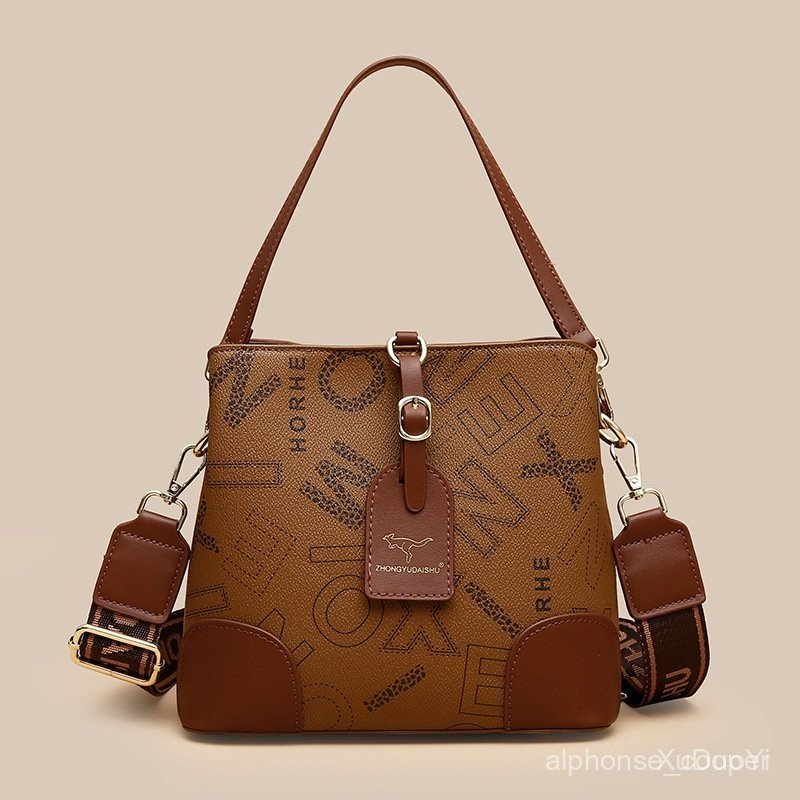 Fashion Women's Bag Classic Versatile Bucket Bag Niche Messenger Bag Retro Shoulder Women's Bag