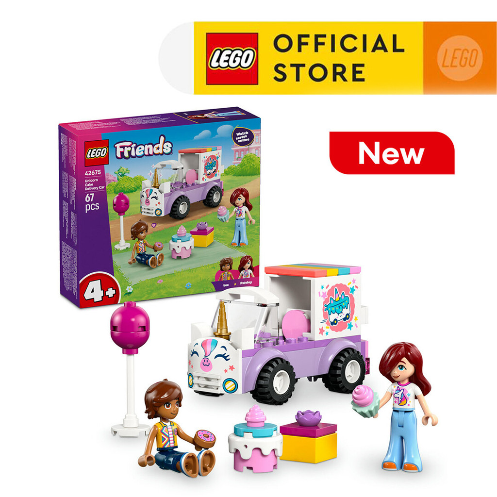 LEGO Friends 42675 Unicorn Cake Delivery Car (67 Pieces), Building Block, Toys, Bricks