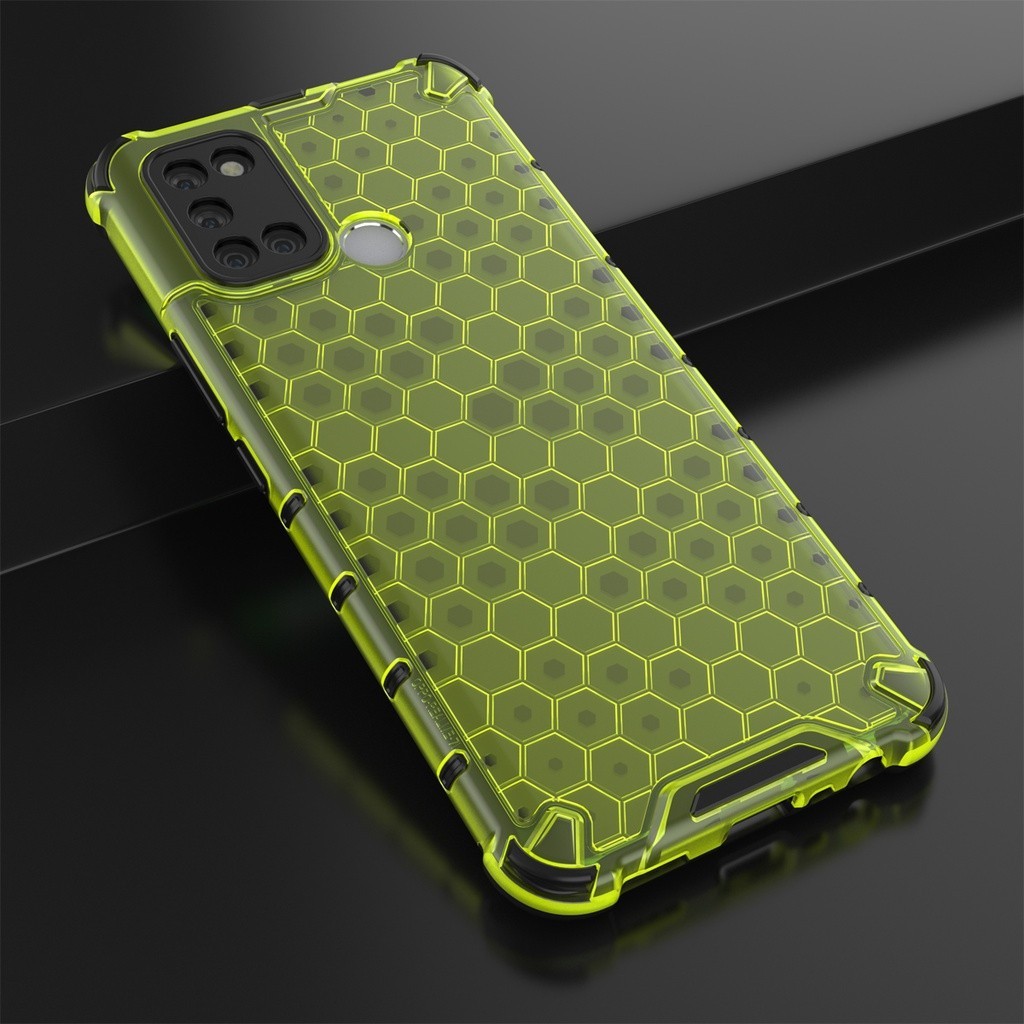 Realme C17 - Realme 7i - Honeycomb Hybrid Clear Armor Case Shockproof