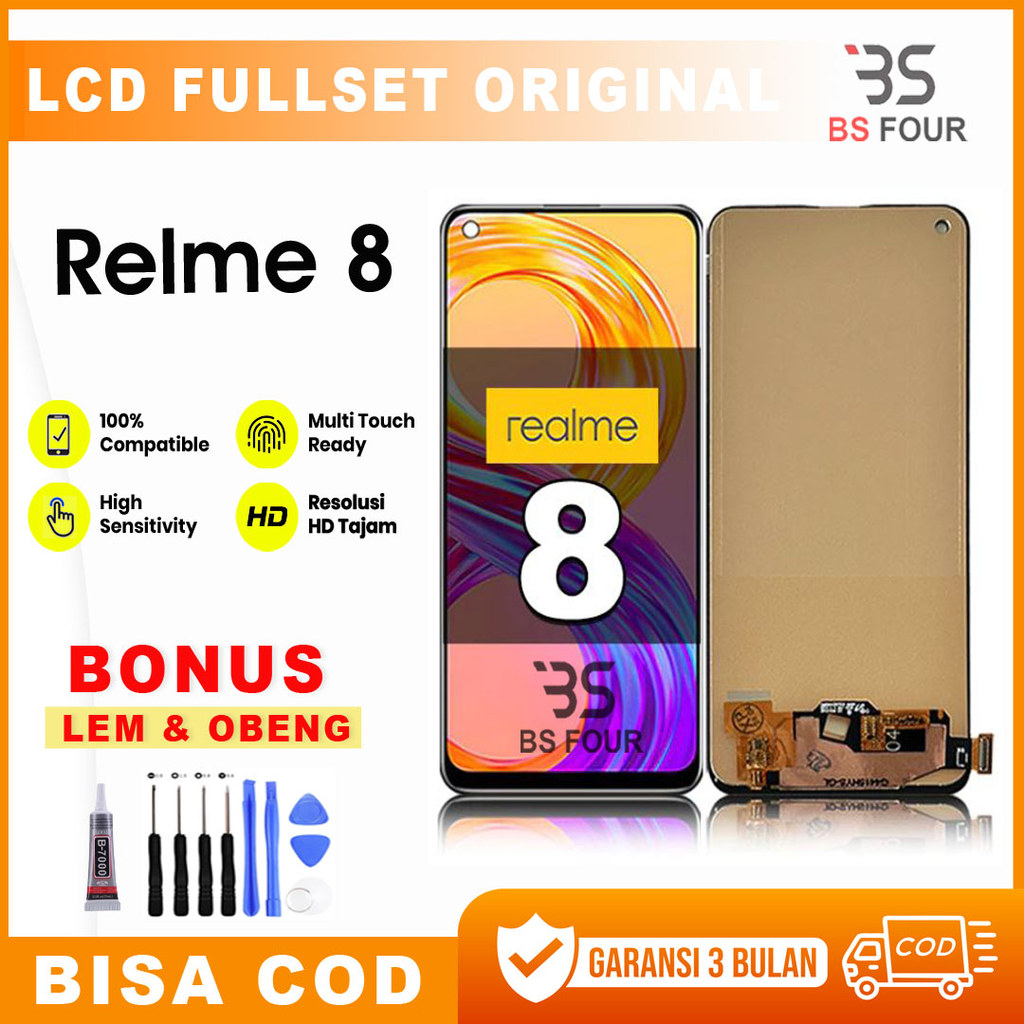 LCD Realme 8 Original Fullset Touchscreen