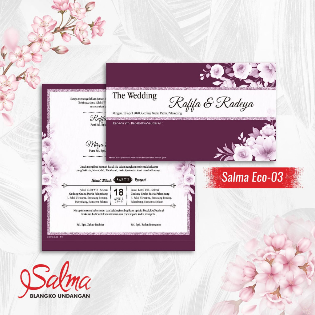 Blangko Undangan  SALMA ECO 03  (Blangko Center)