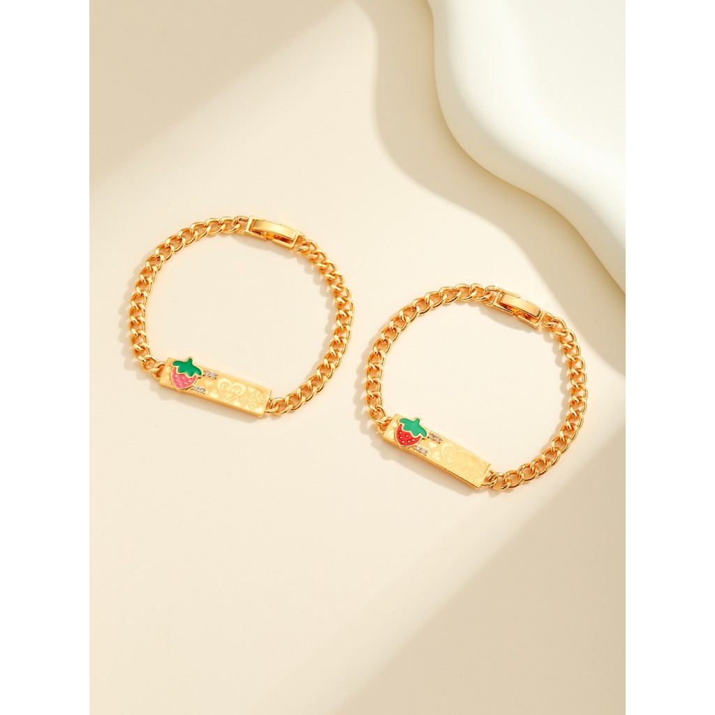 AOFFLY Jewelry 744B Gelang Anak Titanium Bangle Segar Bracelet Terbaru Perempuan Emas Bayi Muda Asli