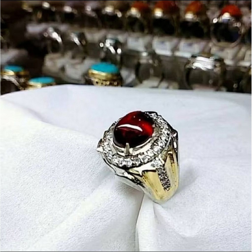 CINCIN BATU RED GARNET ASLI BATU NATURAL