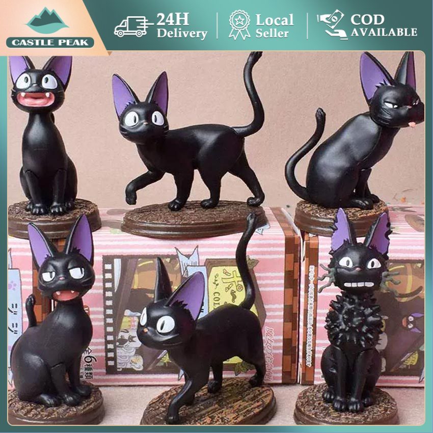 Miniatur Kucing Hitam Jiji Ghibli Anime - Topper Cake Dekorasi Hadiah Koleksi Karakter Kiki's Delive