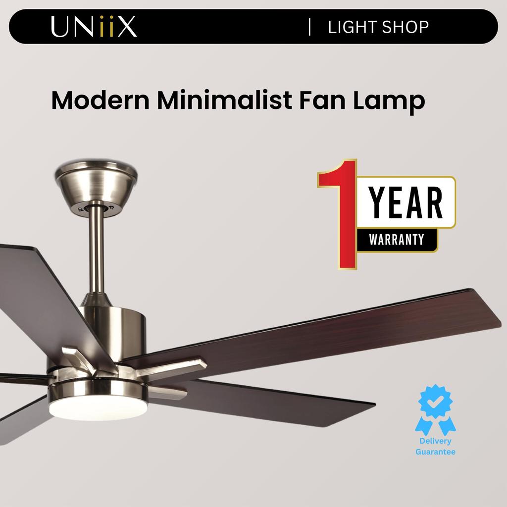 UNiiX - LK5013 | Kippas Angin Lampu Gantung Plafon Model Minimalis Modern Pakai Remot Lampu Kipas An