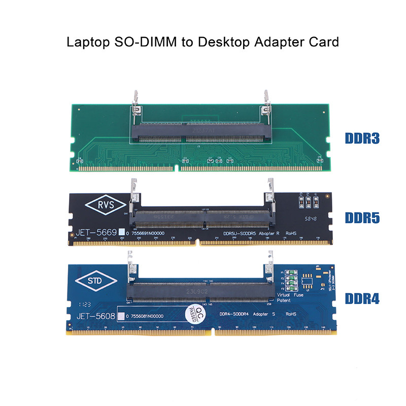 DDR3 DDR4 DDR5 Laptop SO-MM to Desktop Adapter Card Converter Memory RAM Connector Adapter