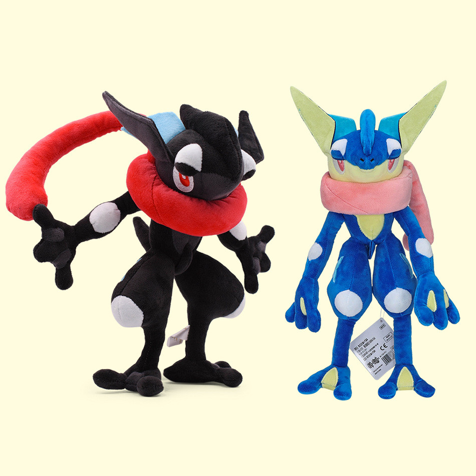 POKEMON 30cm Black Jiahe Ninja Frog Plush Figure Blue Black Ninja Frog foam Frog Pocket Monster Plus