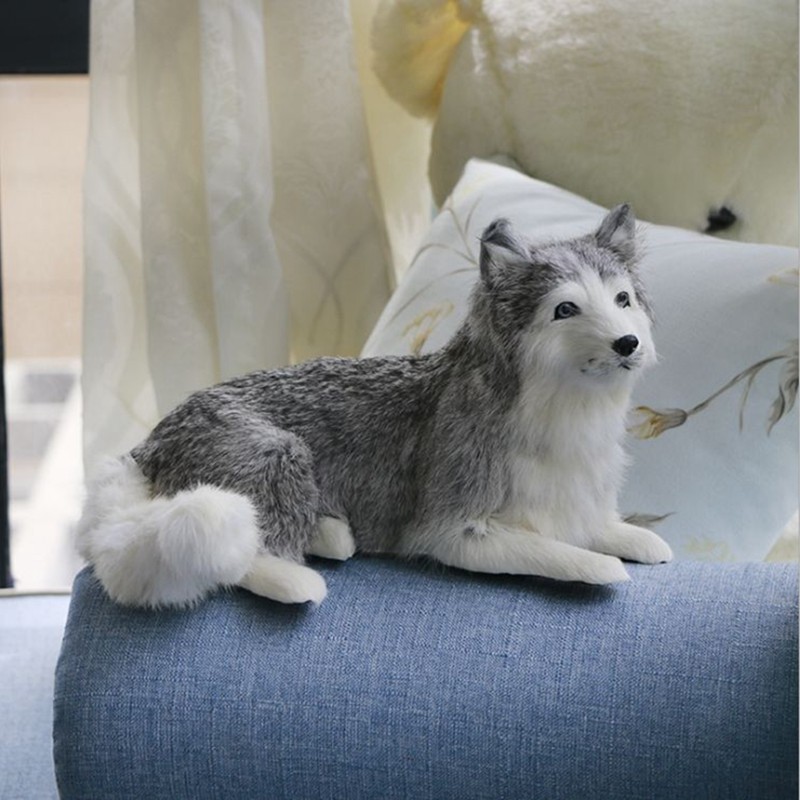 Dorimytrader Simulation Animal Husky Plush Toy Dog Samoyed Doll Polyethylene & Furs Hancraft Gift Ho