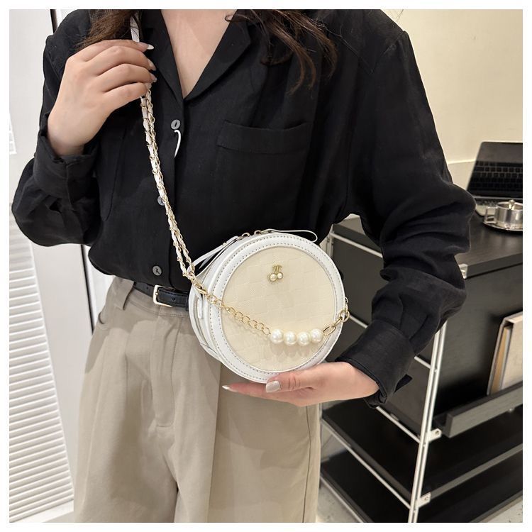 [Bintang Kota][COD]Tas selempang kecil, tas selempang kasual, tas bulat, tas selempang rantai ceri