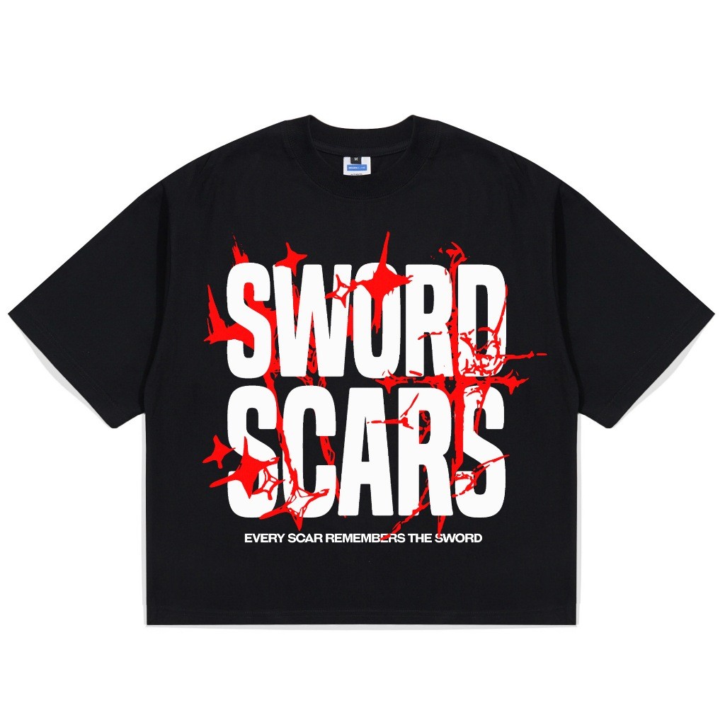 EpochEden T-Shirt Boxy | Sword Scars | Black | Brainsgland Fast Shipping+COD Size S-3XL