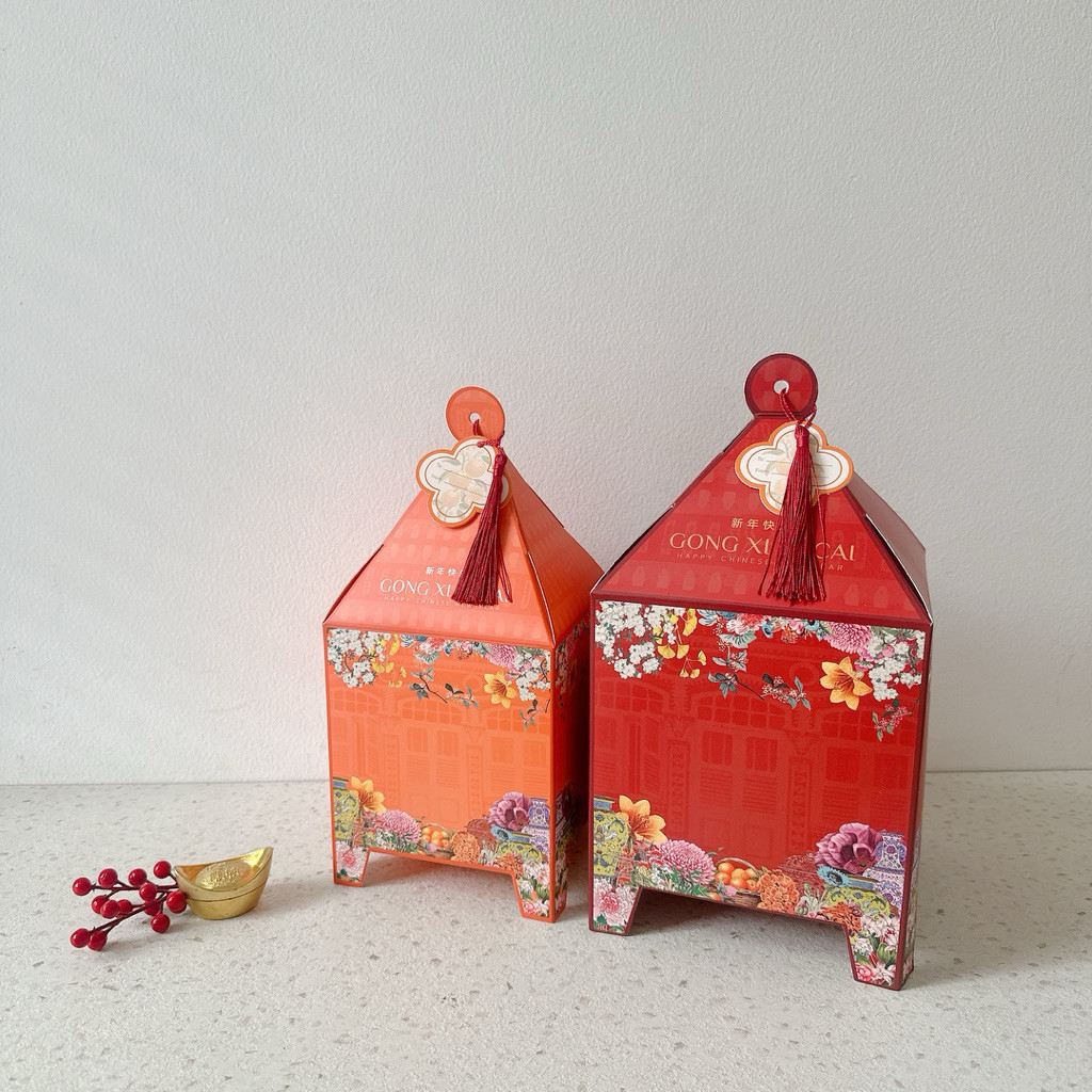 (Isi 5 Pcs) Box Gong Xi | Kotak Kue Imlek Toples 500gr Bulat Kotak Hampers Imlek Lucu Estetik