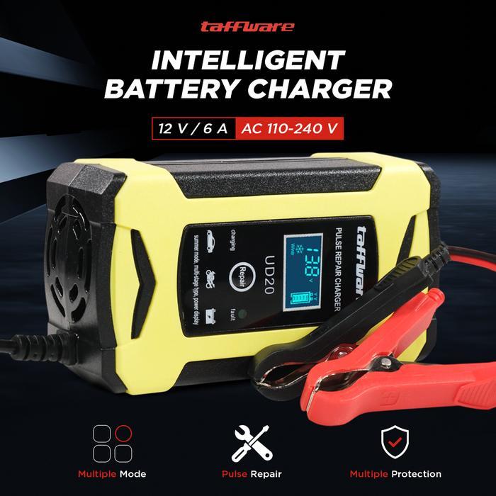 Casan Aki motor mobil charger aki motor 12V 6A digital otomatis