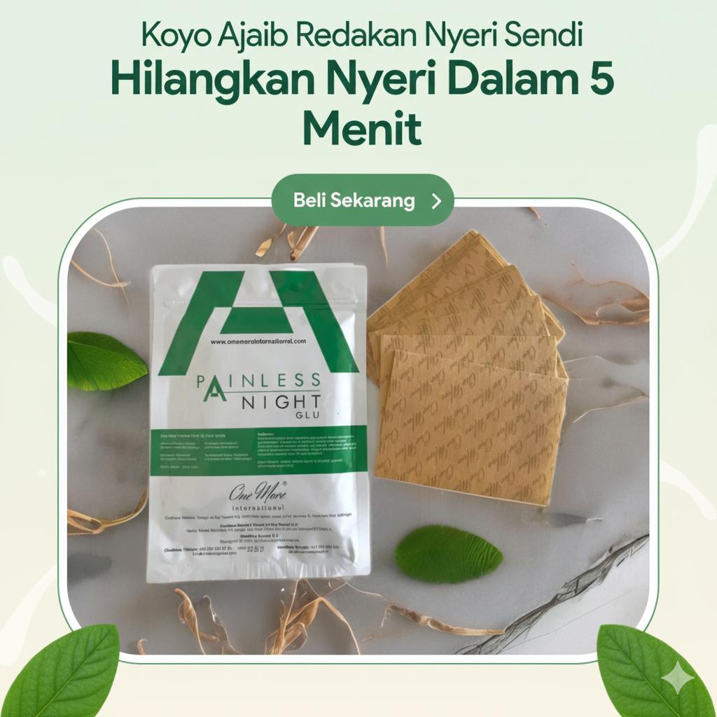 Koyo Turki Herbal Ajaib Painless Night Glu Png 1 Pack isi 25 Lembar
