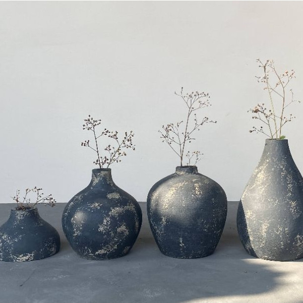 Claythings.id Set Dakara Vas Bunga Nordic Aesthetic - Vase Keramik Handmade