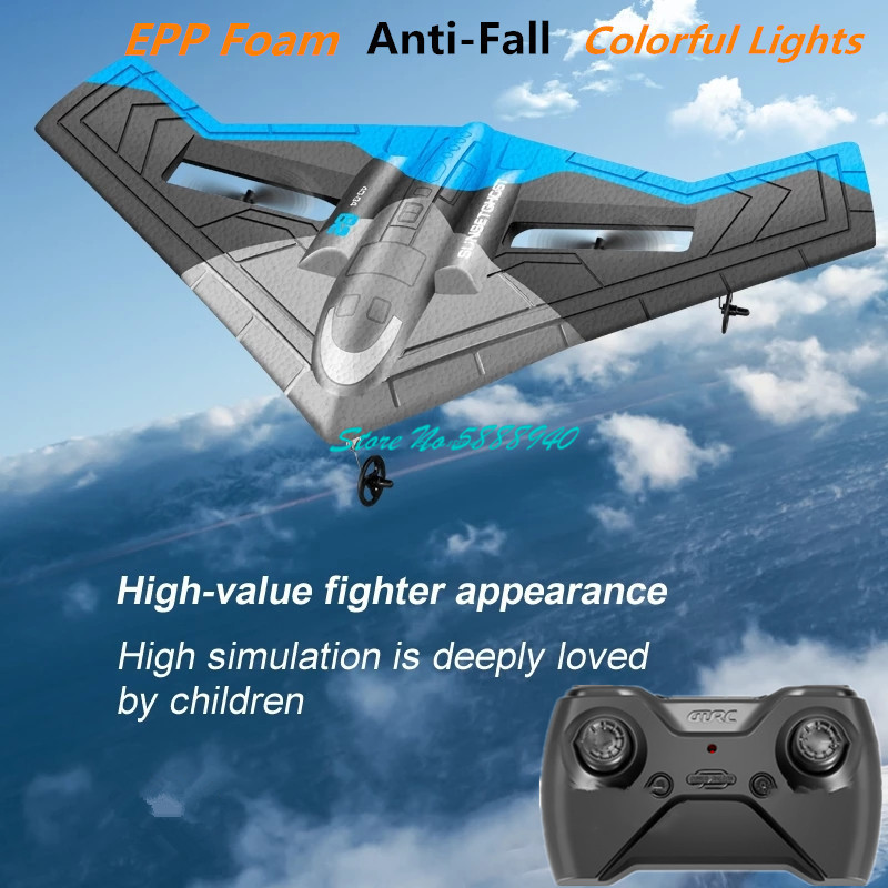 Full Lighting Fixed Wing Wireless Control RC Glider Fighter Model 200M EPP Material Waterproof Elect