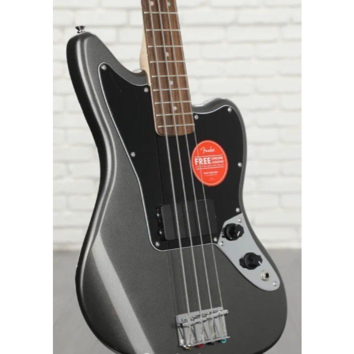 Pickguard Gitar Guitar Fender Squier Affinity Bass Jaguar H Black 3 Ply