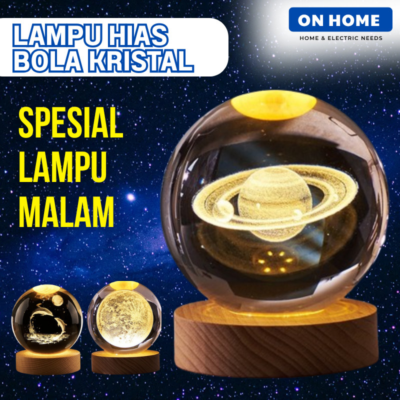 Lampu Kamar Aesthetic bola Kristal Lampu Led Kamar Tidur Lampu Led Usb Lampu Tidur Colok