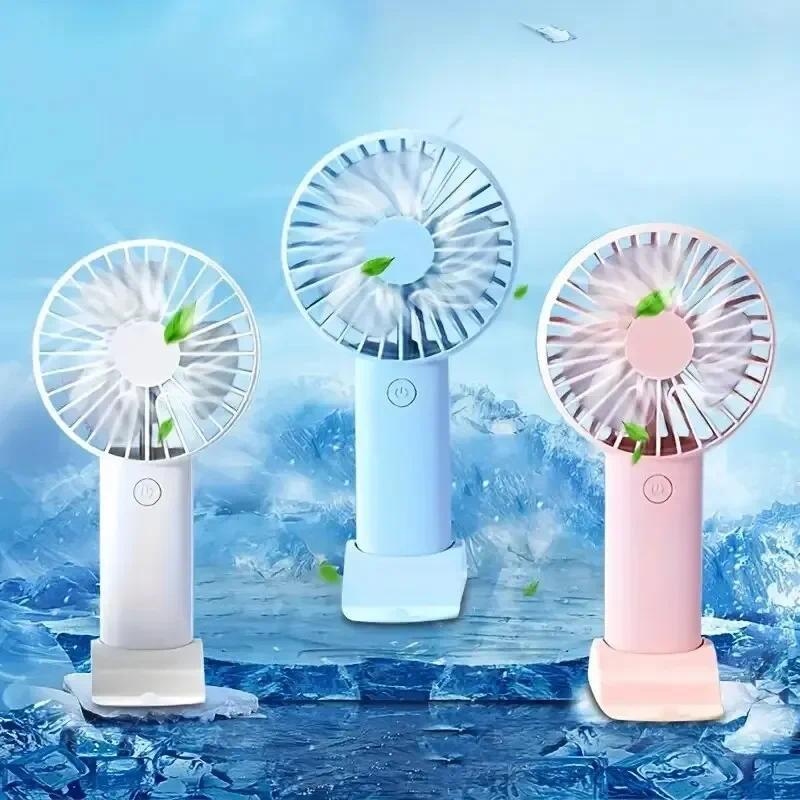 Mini USB arging Handheld Fan Desktop Small Fan With Mobile Phone Holder Portable And Simple Outdoor 