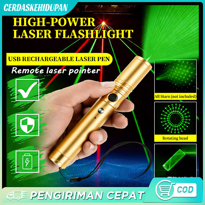 Laser Penunjuk Pointer Hijau 303 Jarak Jauh / Green Laser Pointer 303A