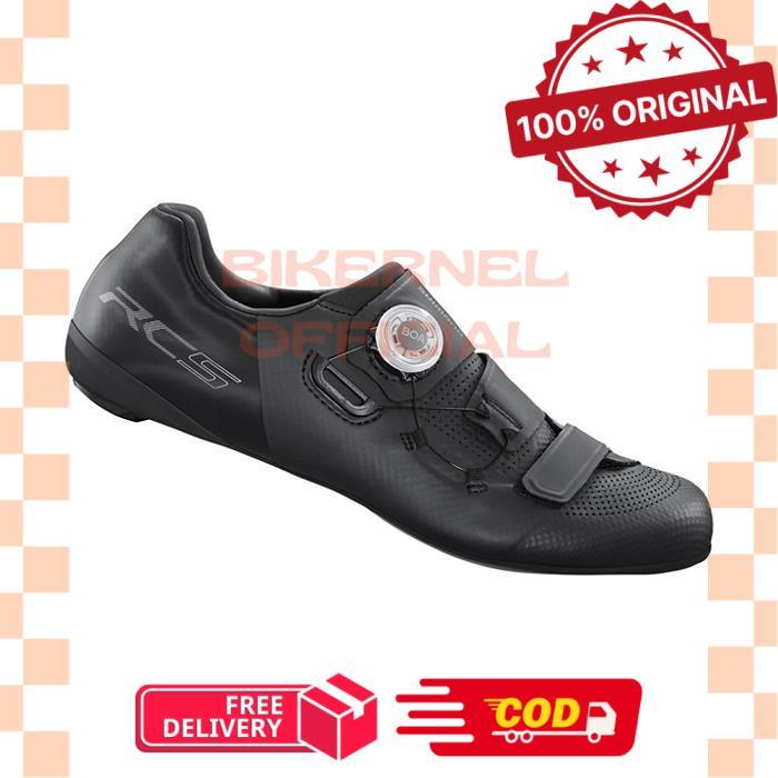 Sepatu Roadbike Cleat Shimano RC5 / RC502 Wide - Black - Hitam, 46 -biker