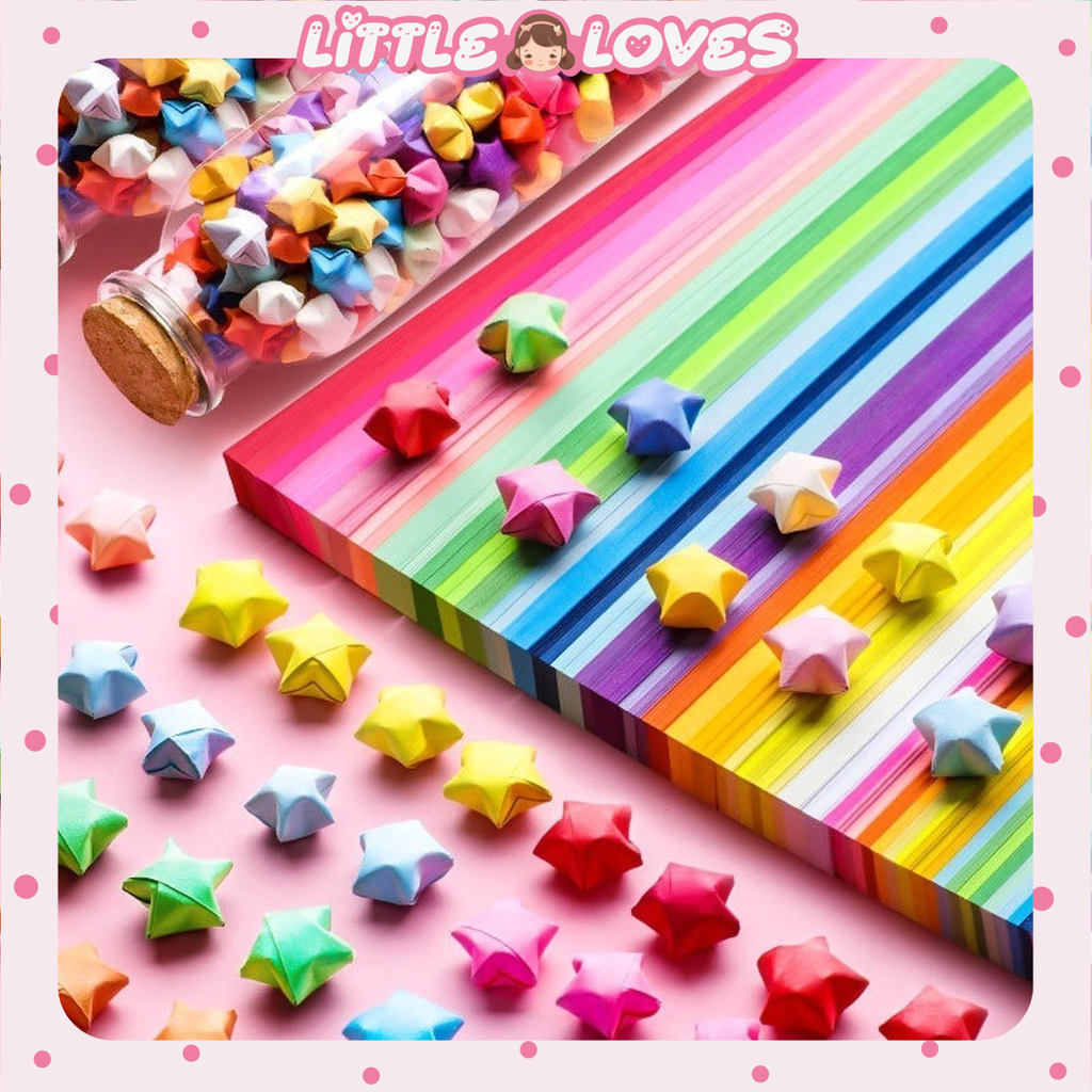 540PCS Kertas Origami Bintang Warna Warni Origami Star Paper DIY Craft Crafting Stuff Colour Strip P