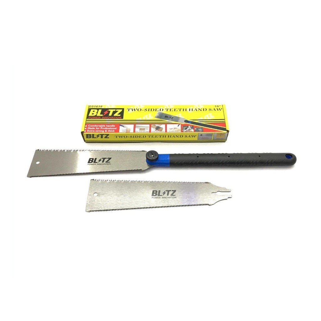 BLITZ D51616 Gergaji 2 Sisi 10" Alat Potong Kayu Triplek Tajam Rip Cut Cross / Graji Gorok 2Sisi Bli